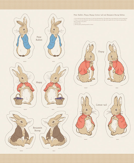 The Tale of Peter Rabbit™ Softie Panel | Riley Blake Designs – 100% Cotton (36" x 43")