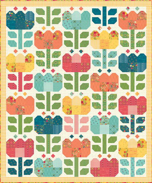Tulip Festival Quilt Kit | Heather Peterson for Riley Blake Designs – Featuring First Blooms Fabric