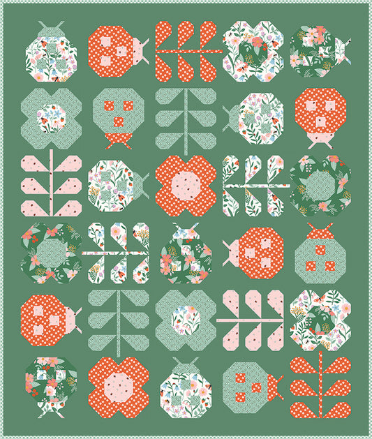 Preorder – Hello Spring Quilt Kit (58" x 68 ½") – Featuring Meadow Moments by Little Forest Atelier for Riley Blake Designs