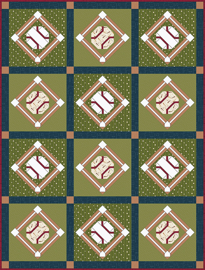 Grand Slam Quilt Kit – 50% Deposit January 2027 Preorder | Hometown Heroes by Jennifer Long for Riley Blake Designs