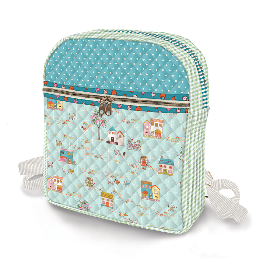 Blue Backpack ( 11 1/2" W x 13 1/2" H x 4" D) Kit - Ashmere by Minki Kim - 50% Deposit January 2027 Preorder