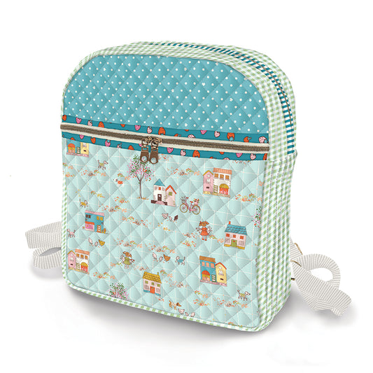 Blue Backpack ( 11 1/2" W x 13 1/2" H x 4" D) Kit - Ashmere by Minki Kim - 50% Deposit January 2027 Preorder
