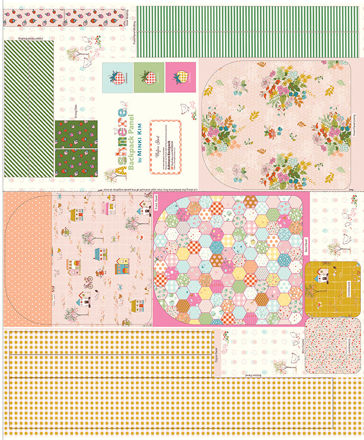 Pink Backpack ( 11 1/2" W x 13 1/2" H x 4" D) Kit - Ashmere by Minki Kim - 50% Deposit January 2027 Preorder