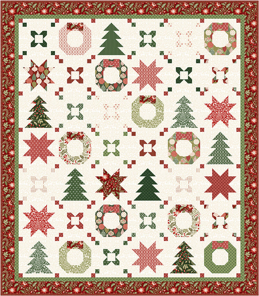 Holiday Social Quilt Kit – Tales of Yuletide by Laura Ashley | 65" x 74" | 50% Deposit Preorder | June 2027