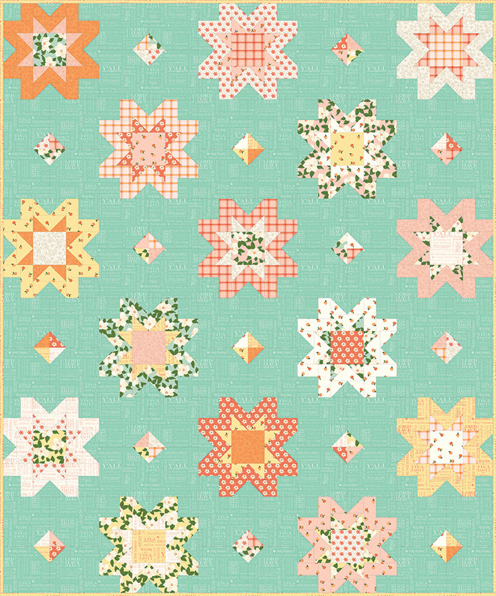Preorder – Soulshine Quilt Kit – Southern Charm Quilts Pattern – Southern Charm by The RBD Designers – Throw 60" x 72"