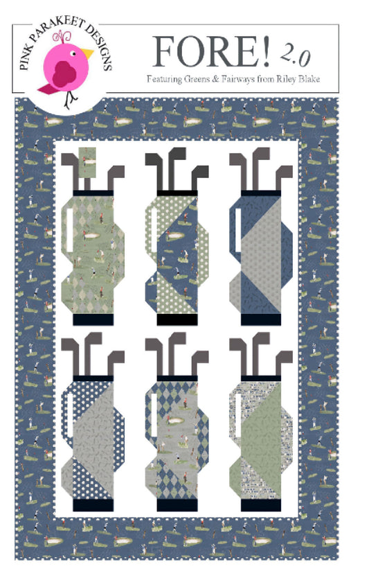Fore! 2.0 Quilt Pattern by Pink Parakeet Designs - January 2027 Preorder