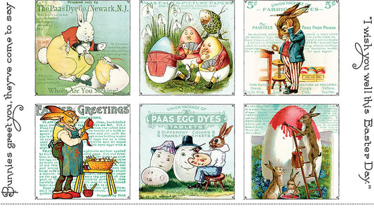 Egg Hunt Easter Ads Panel – J. Wecker Frisch for Riley Blake Designs – 23 1/2" x 43 1/2"