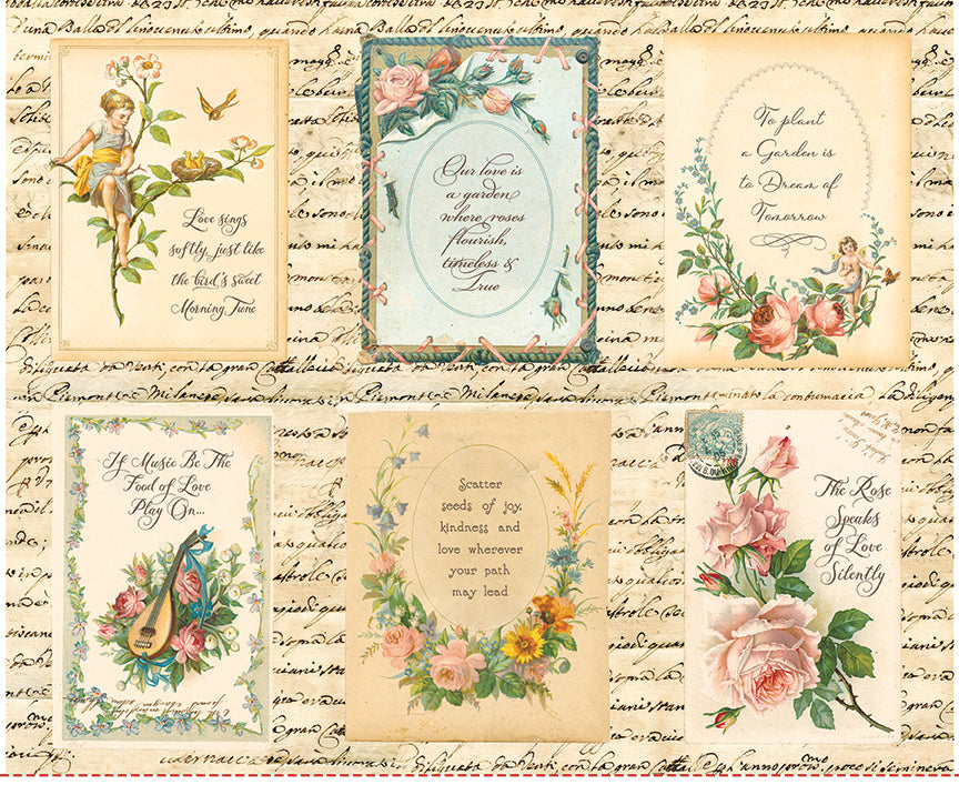 Rose & Violet’s Bouquet des Fleurs Panel – Miss Rose Sister Violet – Riley Blake Designs – 35.5" x 43.5"