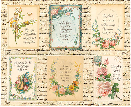 Rose & Violet’s Bouquet des Fleurs Panel – Miss Rose Sister Violet – Riley Blake Designs – 35.5" x 43.5"