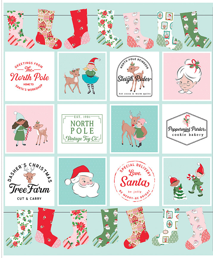 Claus and Co. Christmas Panel by Melissa Mortenson – Riley Blake Designs | Preorder