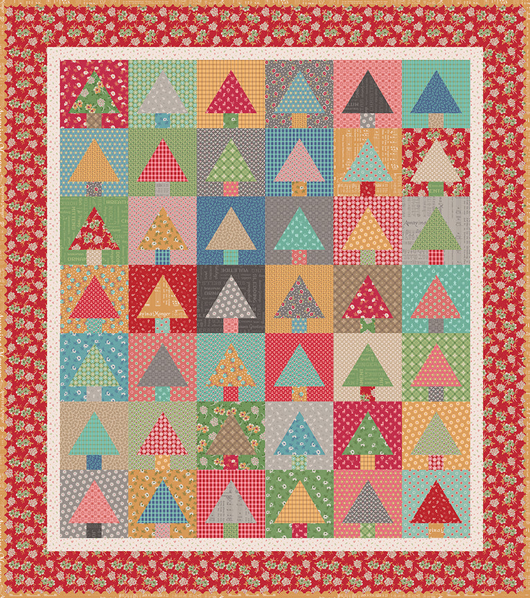 Lori Holt 10” Tree Quilt Paper | Home Town Holiday Collection | Bee in My Bonnet for Riley Blake Designs