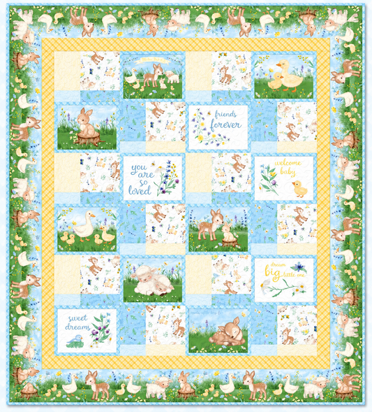 Jennifer Pugh Meadow Friends Throw Quilt Kit – 50% Deposit February 2027 Preorder