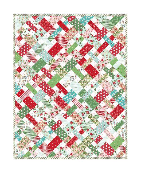 PREORDER Cozy Christmas Picnic Quilt Kit – King Size – Claus & Co.