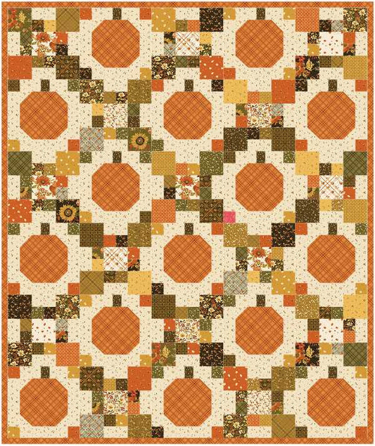 Pumpkin Patches Quilt Kit – 60" x 72" – Bountiful by Sandy Gervais (Preorder)