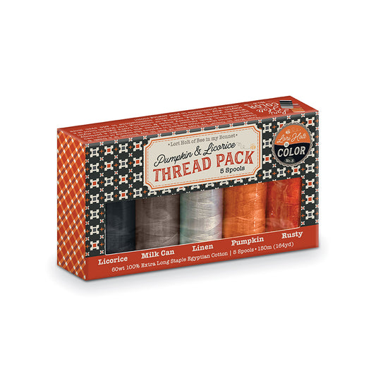 Pumpkin & Licorice Thread Pack | Lori Holt | 50% Deposit Preorder | March 2027 | Confetti Cotton Threads