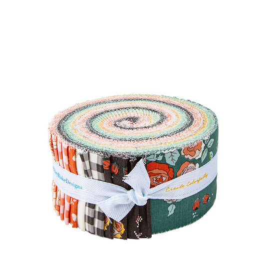 Sunset Ridge Rolie Polie – 40 Precut 2½" Strips by Minki Kim for Riley Blake Designs