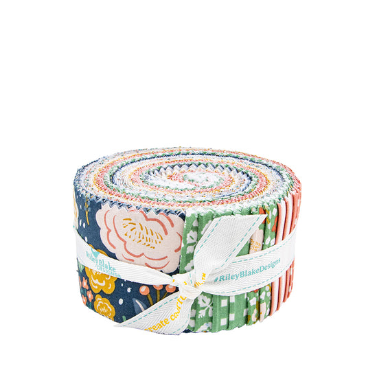 Ivy Reese Rolie Polie – 2.5" Precut Strips – Deena Rutter – Riley Blake Designs – 100% Cotton – 40 Strip Roll