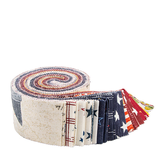Preorder - American Honor Rolie Polie – 2 ½” Fabric Strips | 40pc Precut Bundle by Vicki Gifford for Riley Blake Designs