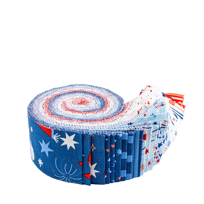 Firecracker Rolie Polie – 40 Piece 2.5" Strip Bundle by My Mind’s Eye