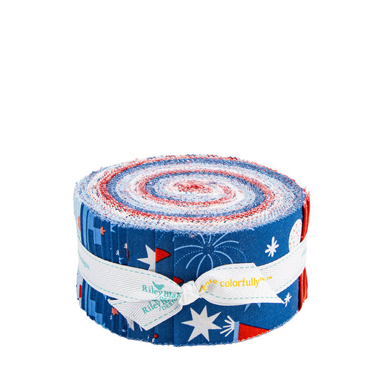 Firecracker Rolie Polie – 40 Piece 2.5" Strip Bundle by My Mind’s Eye