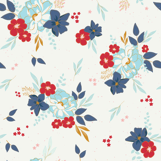 🇺🇸 Sweet Freedom Main Cream – Sold by the Yard