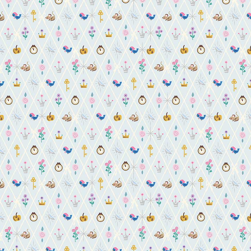 Wishes Powder Cinderella Diamond Fabric Yardage –  Preorder (August 2026) Riley Blake Designs
