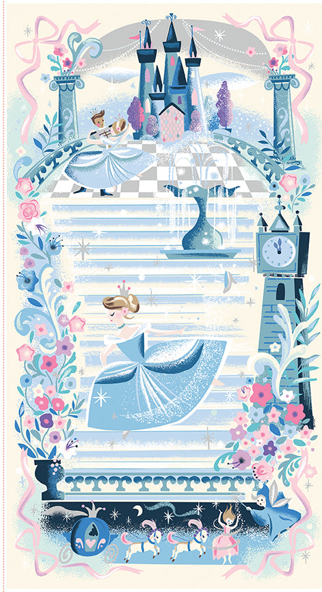 Preorder — Wishes Cinderella Panel by Jill Howarth (23½″ × 43½″) — Silver Sparkle — Arriving August 2026