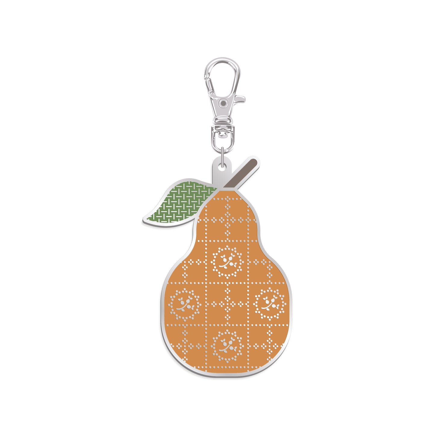 🍐 Pear Enamel Happy Charm™ – Lori Holt of Bee in My Bonnet for Riley Blake Designs – Gentler Times Collection (ST-42324)