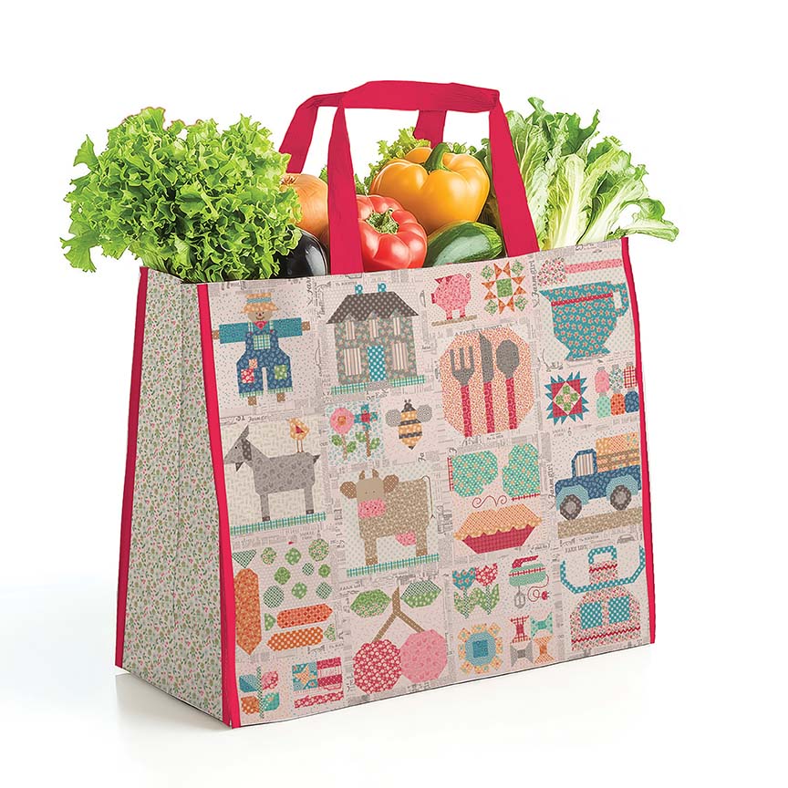 Lori Holt Farmer’s Daughter Vinyl Tote – Farm Fresh Artwork (ST-46803)