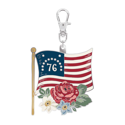 Independence Flag Enamel Charm – Patriotic Sewing Accessory