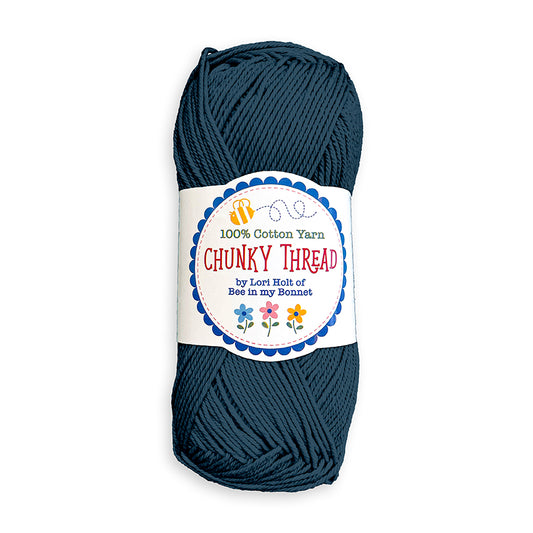 Lori Holt Chunky Thread Oxford Blue – 50g Cotton Yarn Skein – STCT-54800