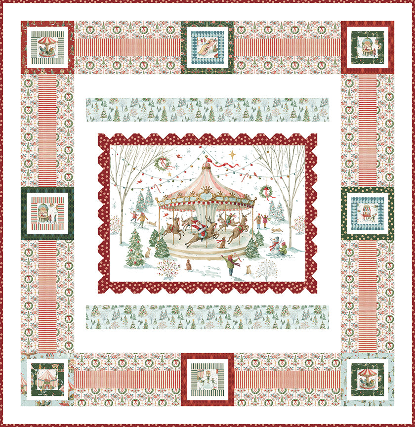 Santa's Fair Panel Quilt Kit – Santa's Fair by Lisa Audit | 69½" x 71½" | 50% Deposit Preorder | May 2027