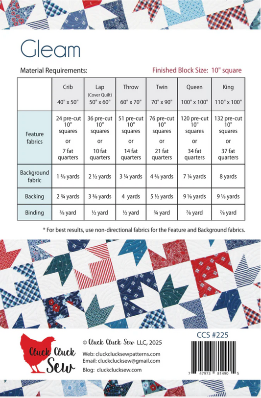 Gleam Quilt Pattern – Cluck Cluck Sew