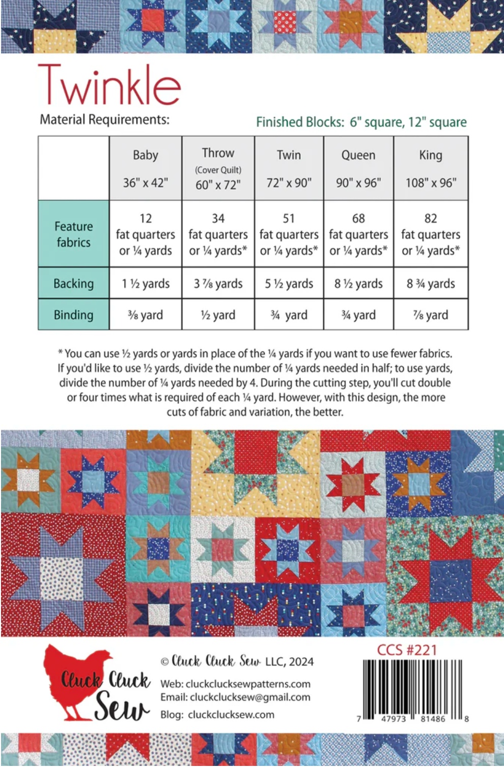 Twinkle Quilt Pattern – Cluck Cluck Sew