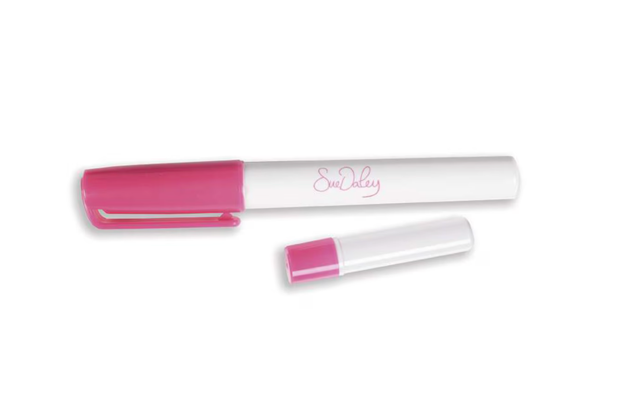 Sue Daley Fabric Glue Pen by Sewline | Water-Soluble Pink Glue for English Paper Piecing
