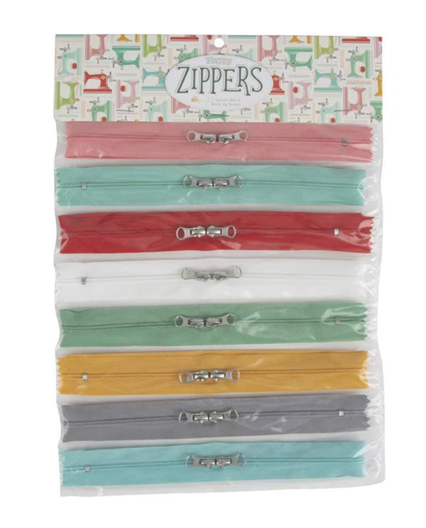 Happy Zippers – 8-Pack | Lori Holt of Bee in My Bonnet for Riley Blake Designs