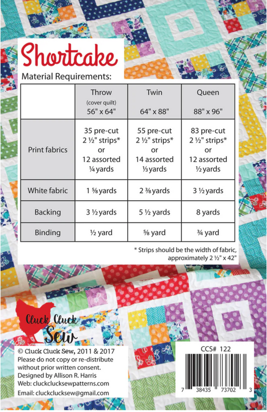 Shortcake Quilt Pattern – Cluck Cluck Sew