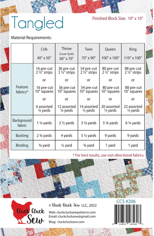 🧵 Tangled Quilt Pattern – by Cluck Cluck Sew