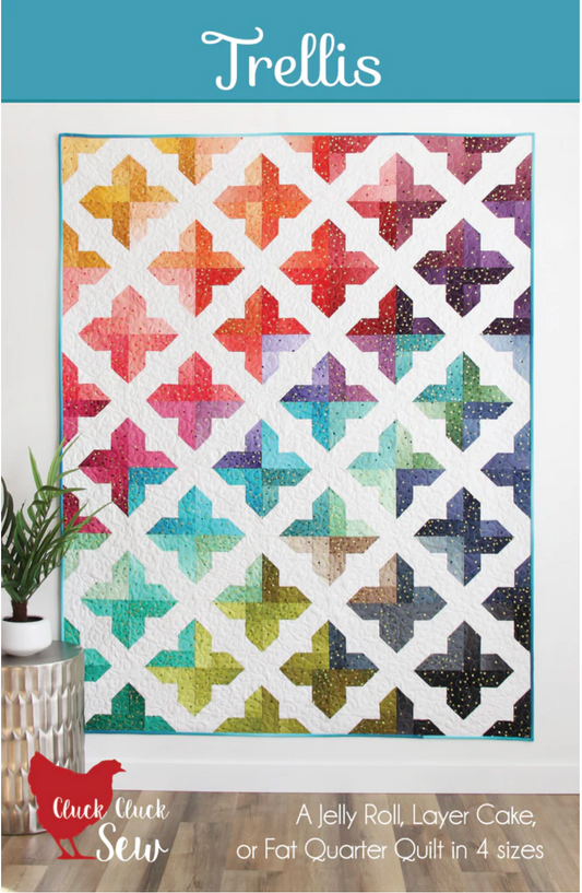 🌿 Trellis Quilt Pattern – by Cluck Cluck Sew