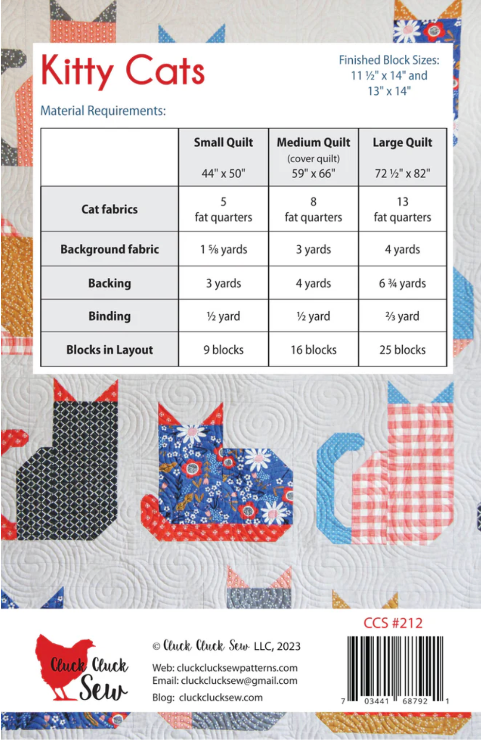 Kitty Cats Quilt Pattern – Cluck Cluck Sew