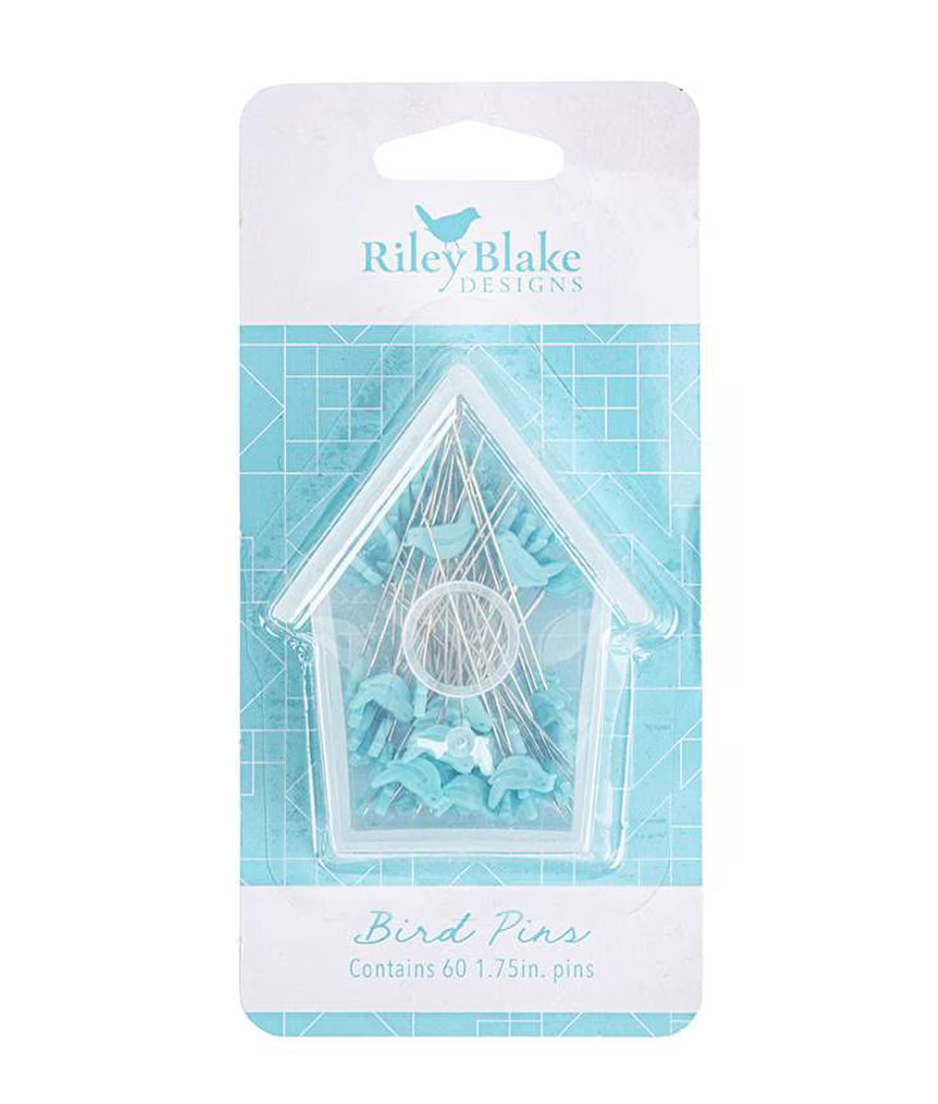 Riley Blake Bird Pins – Cute Sewing Pins | 60 Count