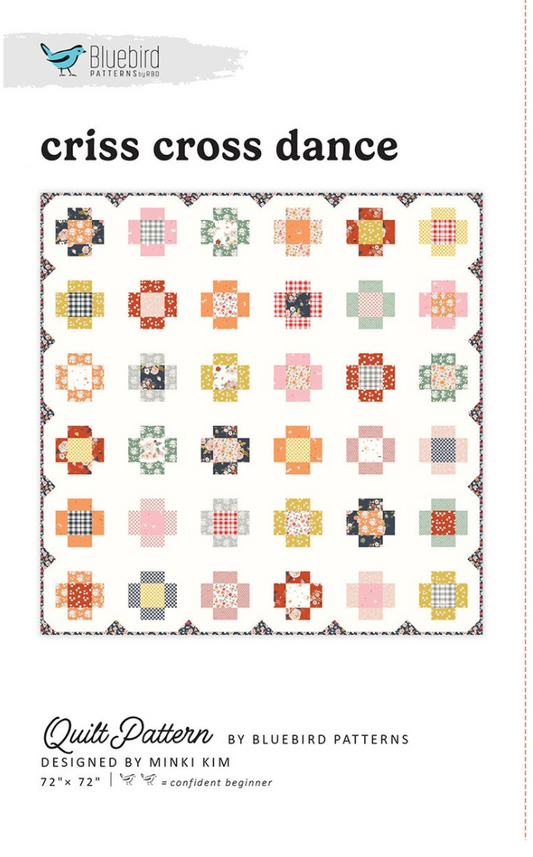 Criss Cross Dance Quilt Pattern – Bluebird Patterns | Minki Kim