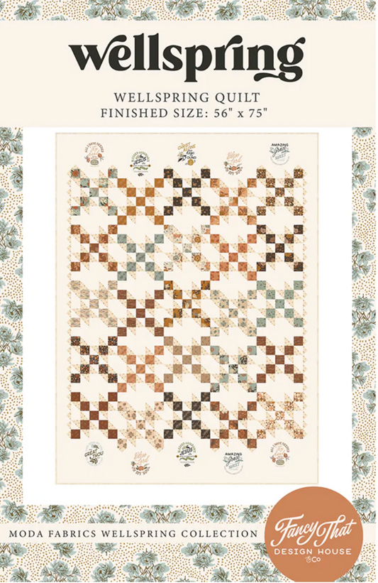 PREORDER – Wellspring Quilt Kit 56"x75" – Pattern Included – Jelly Roll + Panel – Fancy That Design House – 50% Deposit