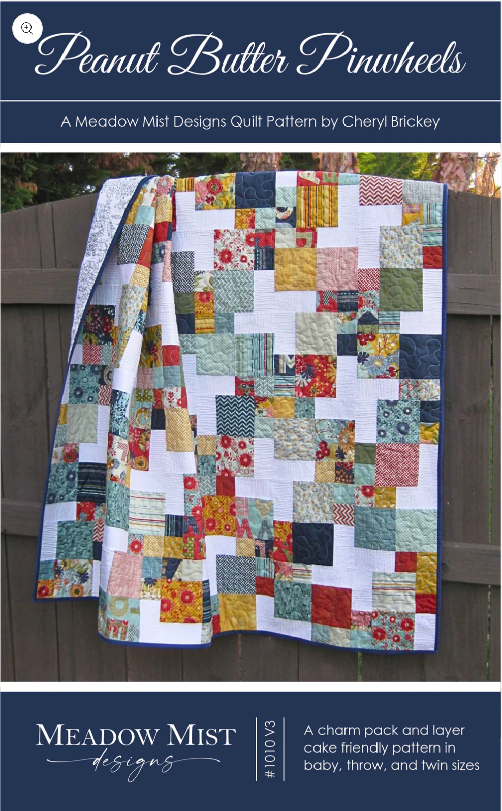Peanut Butter Pinwheels Quilt Pattern – Charm Pack and Layer Cake Friendly
