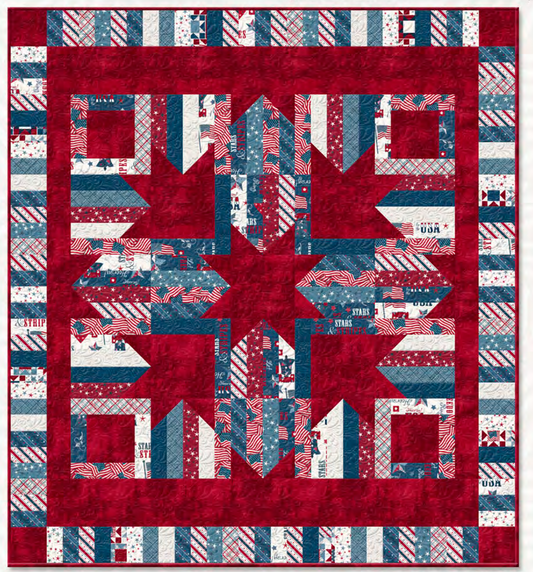 Beth Grove Freedom and Glory Starburst Quilt Kit – 50% Deposit February 2027 Preorder