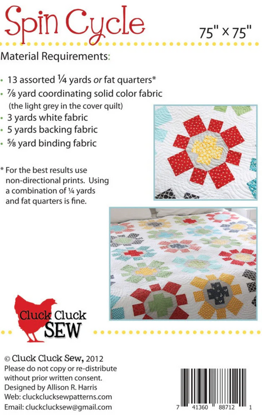 🧵 Spin Cycle Quilt Pattern – Cluck Cluck Sew