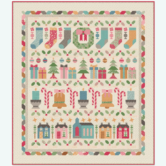 Christmas Row Premium Quilt Kit – Home Town Holiday 2 by Lori Holt | 80½" x 92½" | 50% Deposit Preorder | July 2027