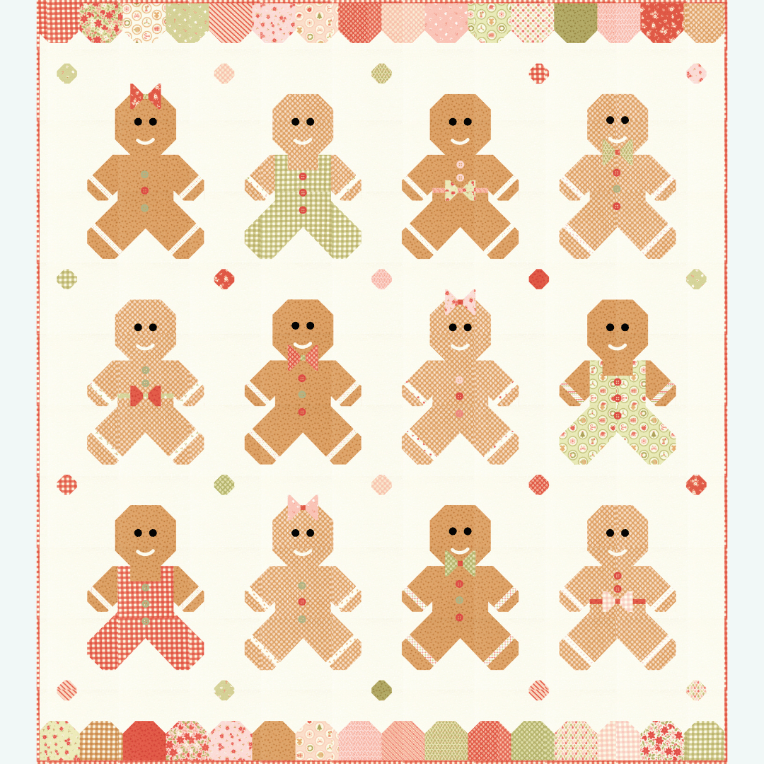 My Sew Quilty Life December Darling Ginger & Jolly Quilt Kit – 50% Deposit June 2027 Preorder