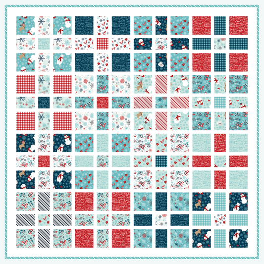 Four Square Quilt Kit | 54" x 54" Throw | A Perfect Winter | Primrose Cottage Quilts | 50% Deposit Preorder | July 2026