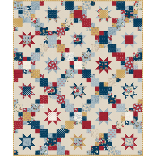 Brightly Quilt Kit – 60" x 72" Throw – Cluck Cluck Sew – Independence